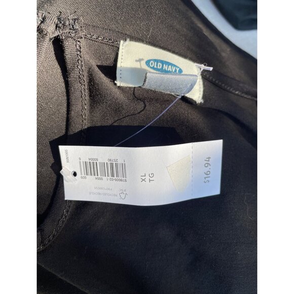 Old Navy Womens Black Rayon XL Long Sleeve Tunic Top Light Goth - Picture 6 of 9